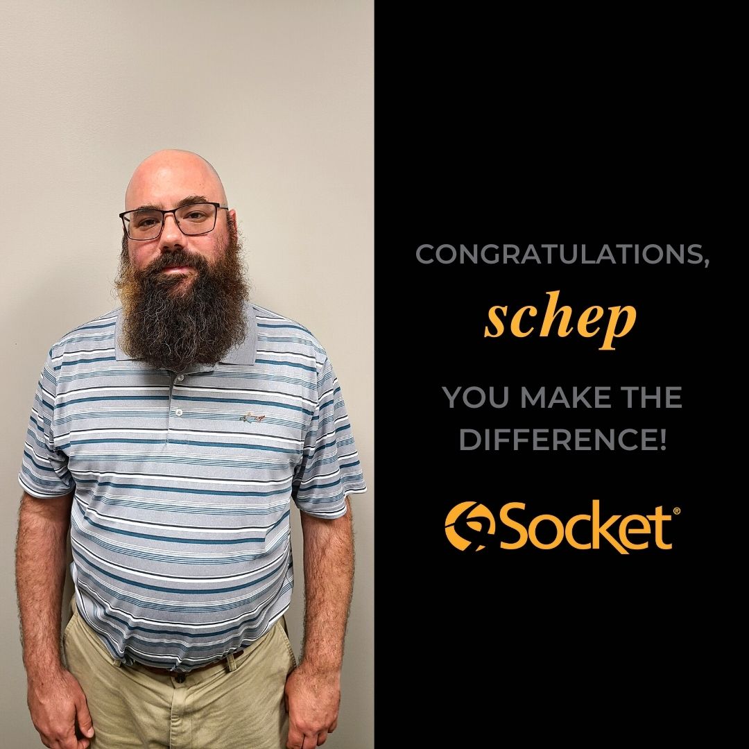 chris schepers stands against a wall and smiles at the camera. text reads: congratulations, schep. You make the difference.