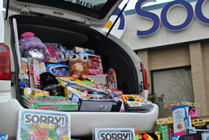 van full of toys