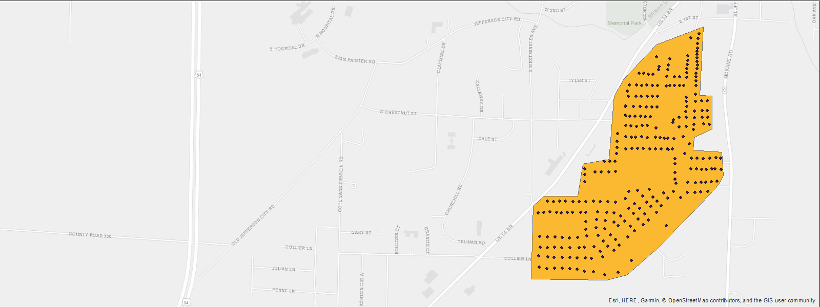 ravine street map